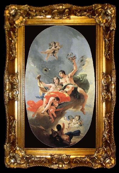 framed  Giovanni Battista Tiepolo Triumph of ephy and Flora, ta009-2